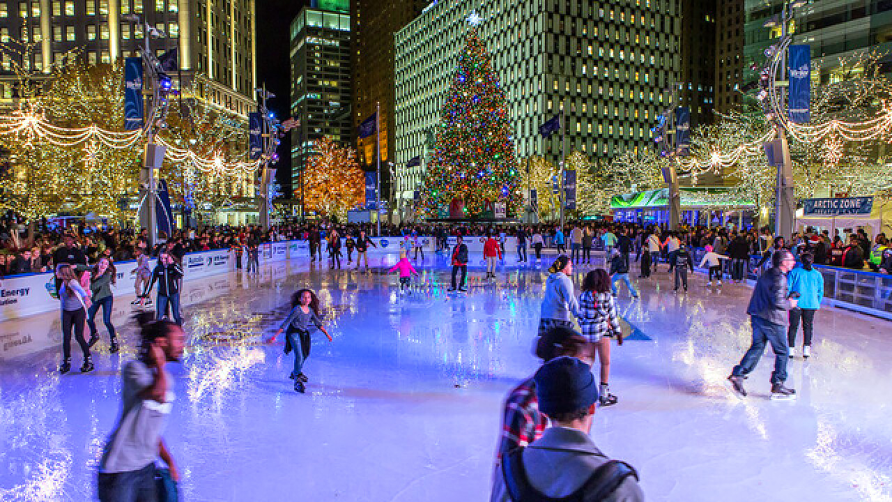 Campus Martius Ice Skaing Rink Tradition